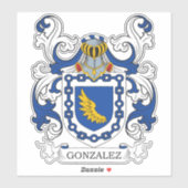 Gonzalez Family Crest Sticker (Vel)