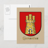 Gonzalez Family Heraldic Shield Briefkaart (Voorkant / Achterkant)