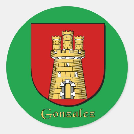 Gonzalez Family Shield Stickers (Voorkant)