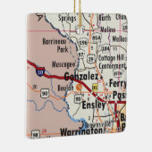 Gonzalez Florida Map Keramisch Ornament (Rechts)