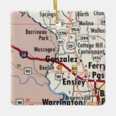 Gonzalez Florida Map Keramisch Ornament (Voorkant)