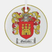 Gonzalez (Spaans) Familiekust * Glas Ornament (Voorkant)