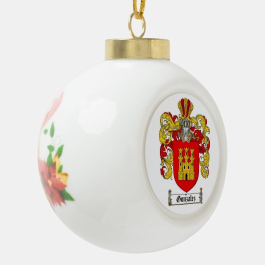 Gonzalez Spaans gezinscrest Keramische Bal Ornament (Links)