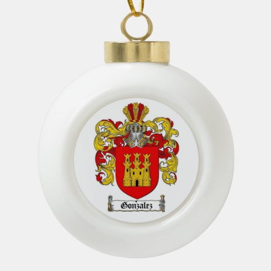 Gonzalez Spaans gezinscrest Keramische Bal Ornament (Voorkant)