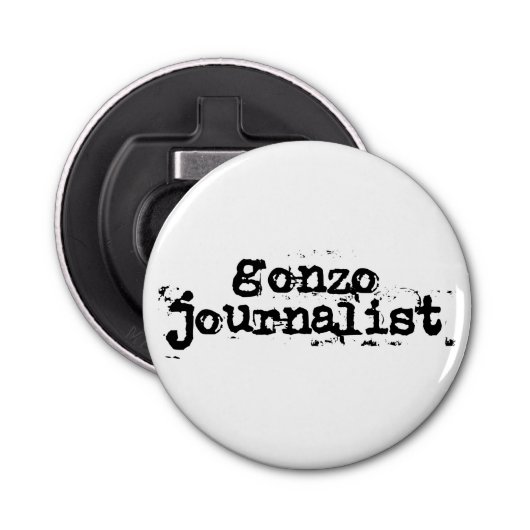Gonzo Journalist Button Flesopener (Voorkant)