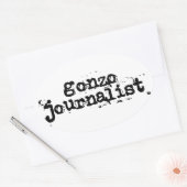 Gonzo Journalist Ovale Sticker (Envelop)