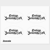 Gonzo Journalist Ovale Sticker (Vel)