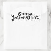 Gonzo Journalist Ovale Sticker (Tas)