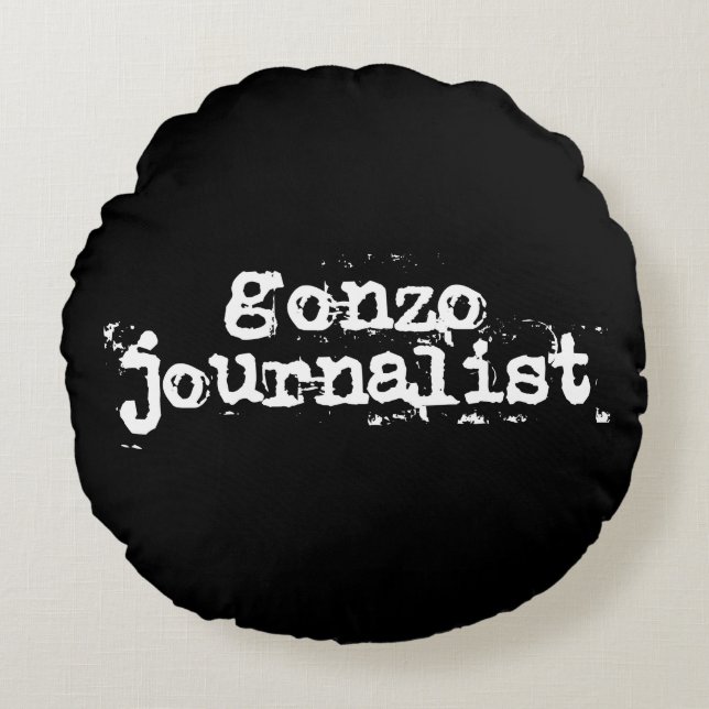 Gonzo Journalist Rond Kussen (Voorkant)