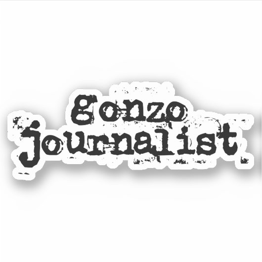 Gonzo Journalist Sticker (Voorkant)