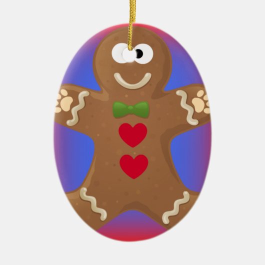 Goo Goo Eyes Gingerbread Man Keramisch Ornament (Voorkant)