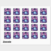 goochelaar-22 vierkante sticker (Vel)