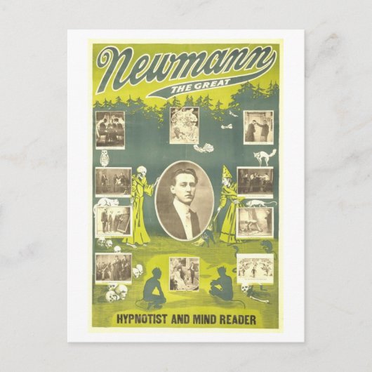 goochelaar Adverteren Poster: Newmann Briefkaart (Voorkant)