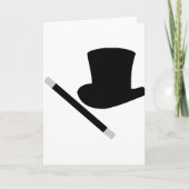 goochelaar bovenhoed en toverstaf kaart (Voorkant)