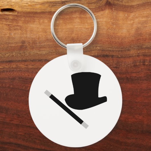 goochelaar bovenhoed en toverstaf sleutelhanger (Voorkant)