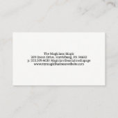 Goochelaar doet een Kaart truc Visitekaartje (Achterkant)