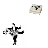 goochelaar en drijvende dame rubberstempel (Gestempeld)