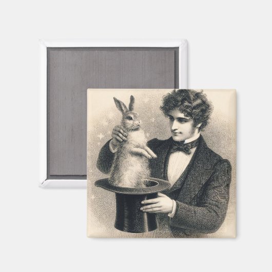  goochelaar en konijn magische truc magneet (Voorkant / Achterkant)