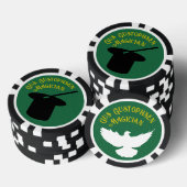 Goochelaar Gepersonaliseerde Top Hoed en Dove Poker Chips (Opstapeling)