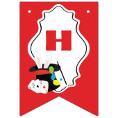 Goochelaar, Magic Show Happy Birthday Banner, teke Vlaggetjes (Tweede vlag)