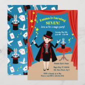 goochelaar meisje Show verjaardagsfeestje Kaart (Voorkant / Achterkant)