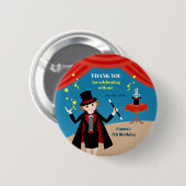 goochelaar meisje Show verjaardagsfeestje Ronde Button 5,7 Cm (Voorkant /achterkant)