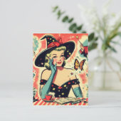  goochelaar Pin Up Briefkaart (Staand voorkant)