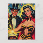 goochelaar Pin Up Briefkaart (Voorkant)