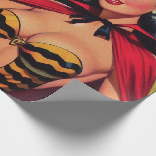 goochelaar Pin Up Cadeaupapier (Hoek)