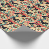 goochelaar Pin Up Cadeaupapier (Hoek)