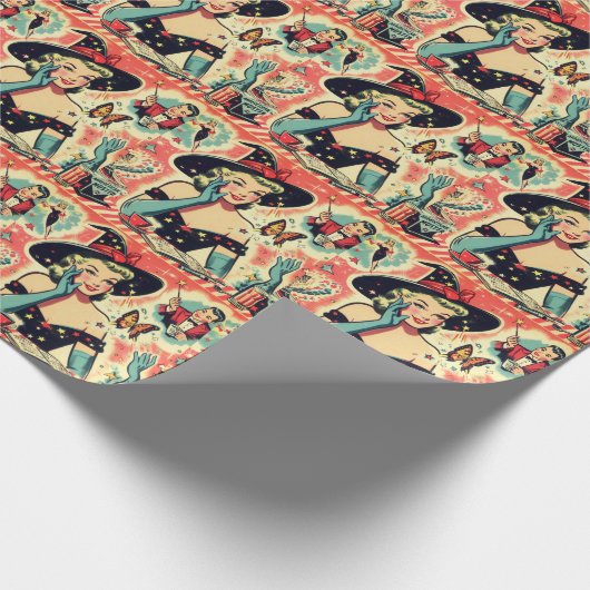  goochelaar Pin Up Cadeaupapier (Hoek)