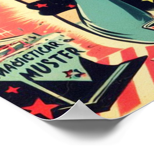 goochelaar Pin Up Poster (Hoek)