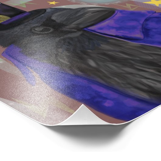 goochelaar Raven Foto Afdruk (Hoek)