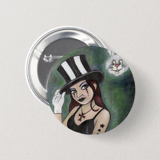 goochelaar ronde button 5,7 cm (Voorkant /achterkant)