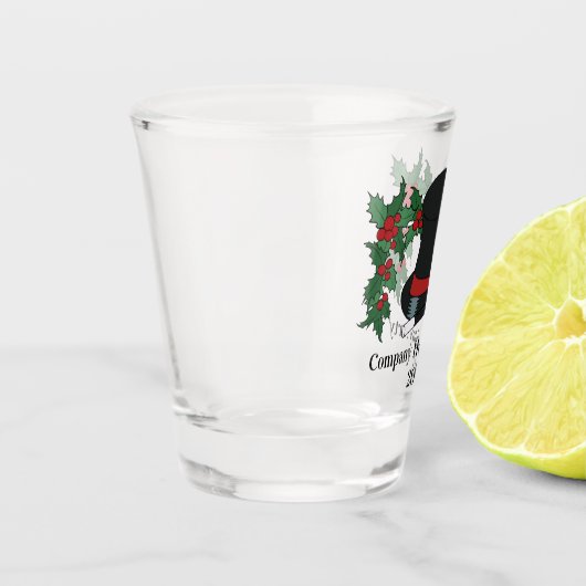 Goochelaars Pet en toverstaf met Holly Shot Glas (Links)