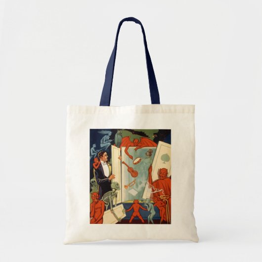 Goochelact van de oude magiër Carter the Great Tote Bag (Voorkant)