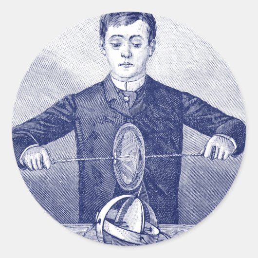  goocheltruc of wetenschappelijk experiment ronde sticker (Voorkant)