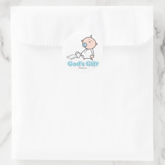 GoochiCoo - Gods cadeau Ronde Sticker (Tas)