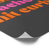 Good Ag Teachers Hit Curbs Funny Saying Quote For  Poster (Hoek)