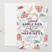 Good Apple Pies Quote Feestdagenkaart (Voorkant / Achterkant)