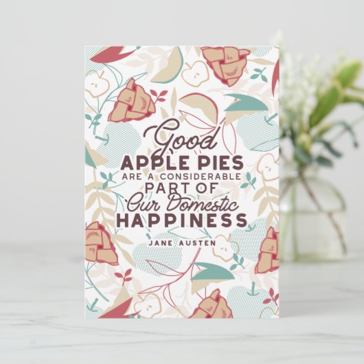 Good Apple Pies Quote Feestdagenkaart (Staand voorkant)