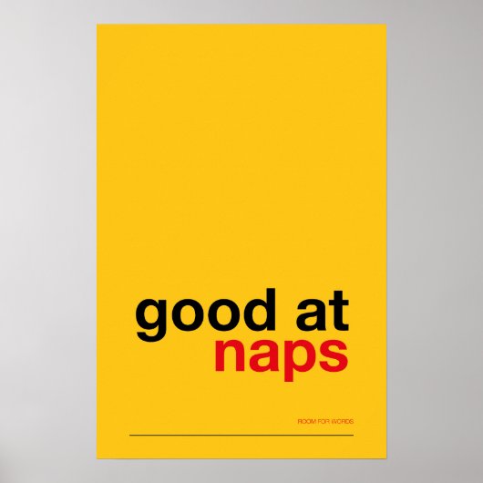 GOOD AT NAPS – Cozy Wall Art Poster (Voorkant)