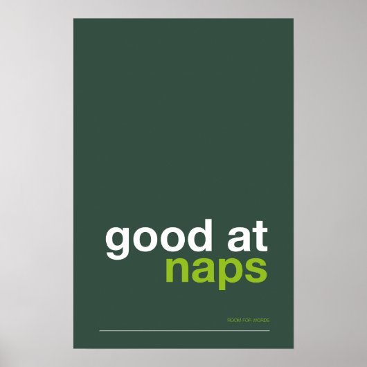 GOOD AT NAPS – Cozy Wall Art Poster (Voorkant)
