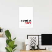 GOOD AT NAPS – Cozy Wall Art Poster (Thuiskantoor)