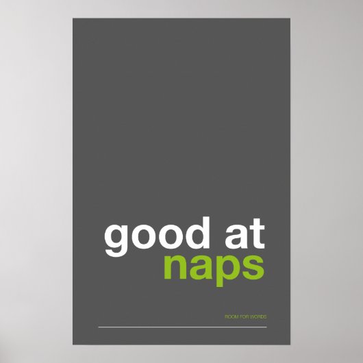 GOOD AT NAPS – Cozy Wall Art Poster (Voorkant)