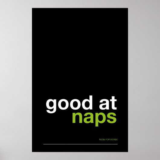 GOOD AT NAPS – Cozy Wall Art Poster (Voorkant)