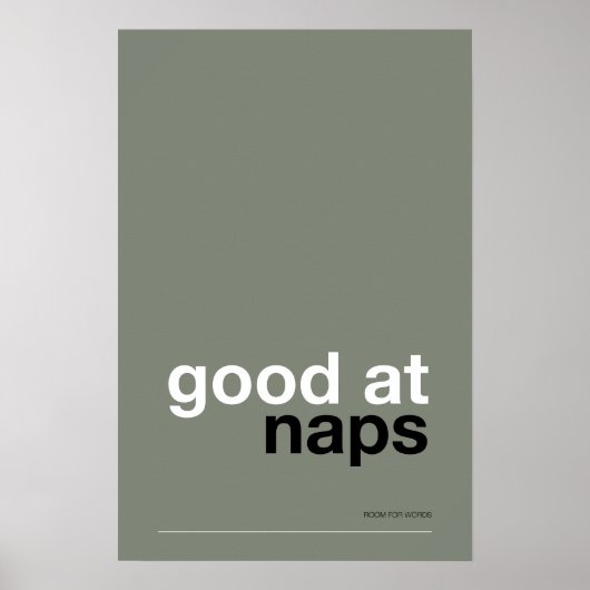 GOOD AT NAPS – Cozy Wall Art Poster (Voorkant)