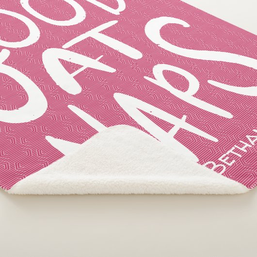 Good At Naps - Roze Sherpa Blanket Deken (3/4)