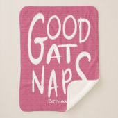 Good At Naps - Roze Sherpa Blanket Deken (Voorkant)