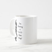 "Good/Bad Hair Day" Humoureuze Mok van het zeemeer (Voorkant links)